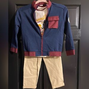 Boys Member’s Mark Jacket, T-shirt, & Jacket Set 3 piece NEW